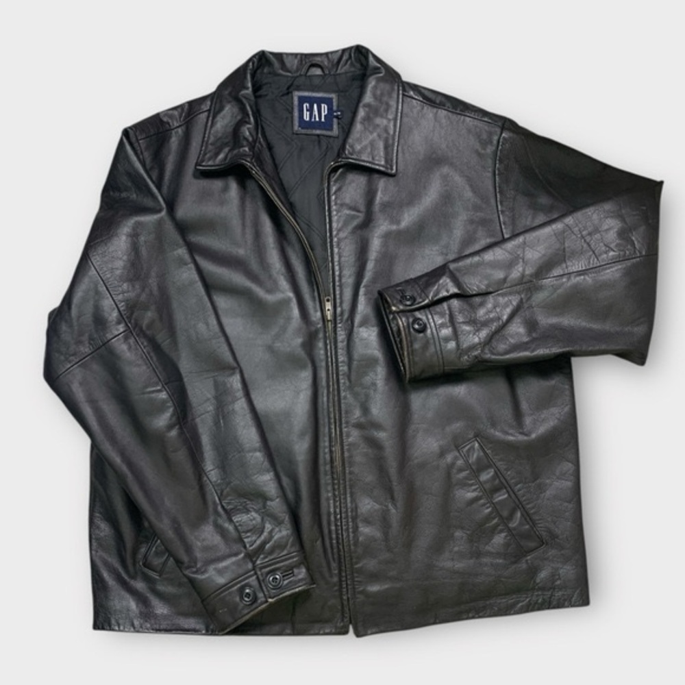 Vintage 90s GAP Downtown Leather Jacket - Picture 5 of 13